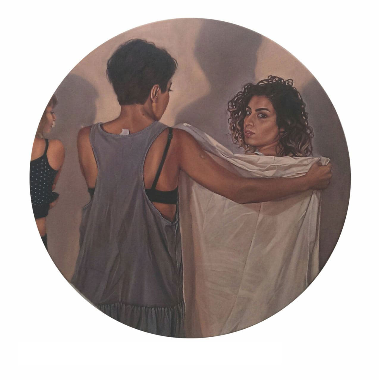 Atefeh Ghasemi nia . Untitle . oil on canvas . 50*50cm. 2018