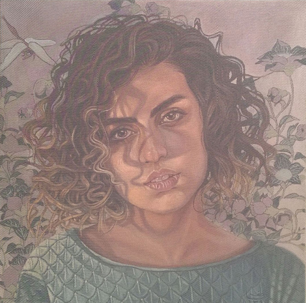Atefeh Ghasemi nia . Untitle . oil on canvas . 30*30cm. 2018
