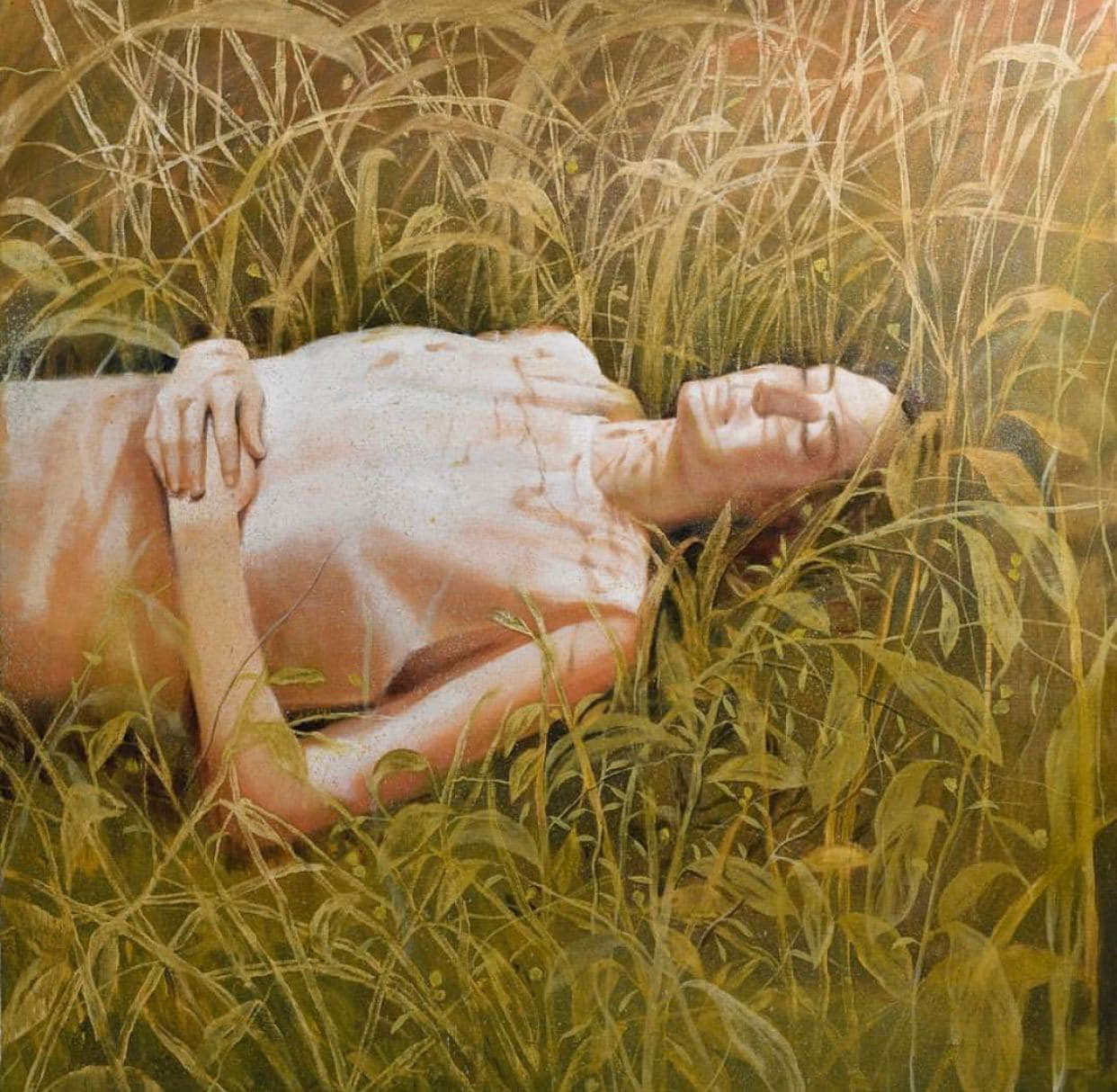 Farhad Mofawaz. I am . Oil on canvas . 80*80cm . 2018