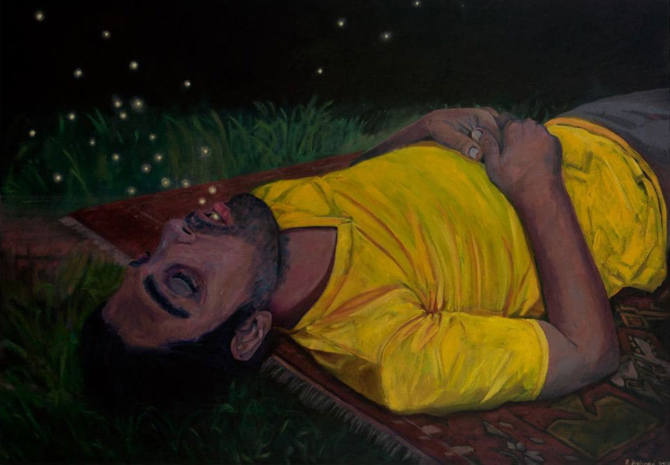Reza Arabgari . Untitle . oil on canvas . 70*100cm. 2018