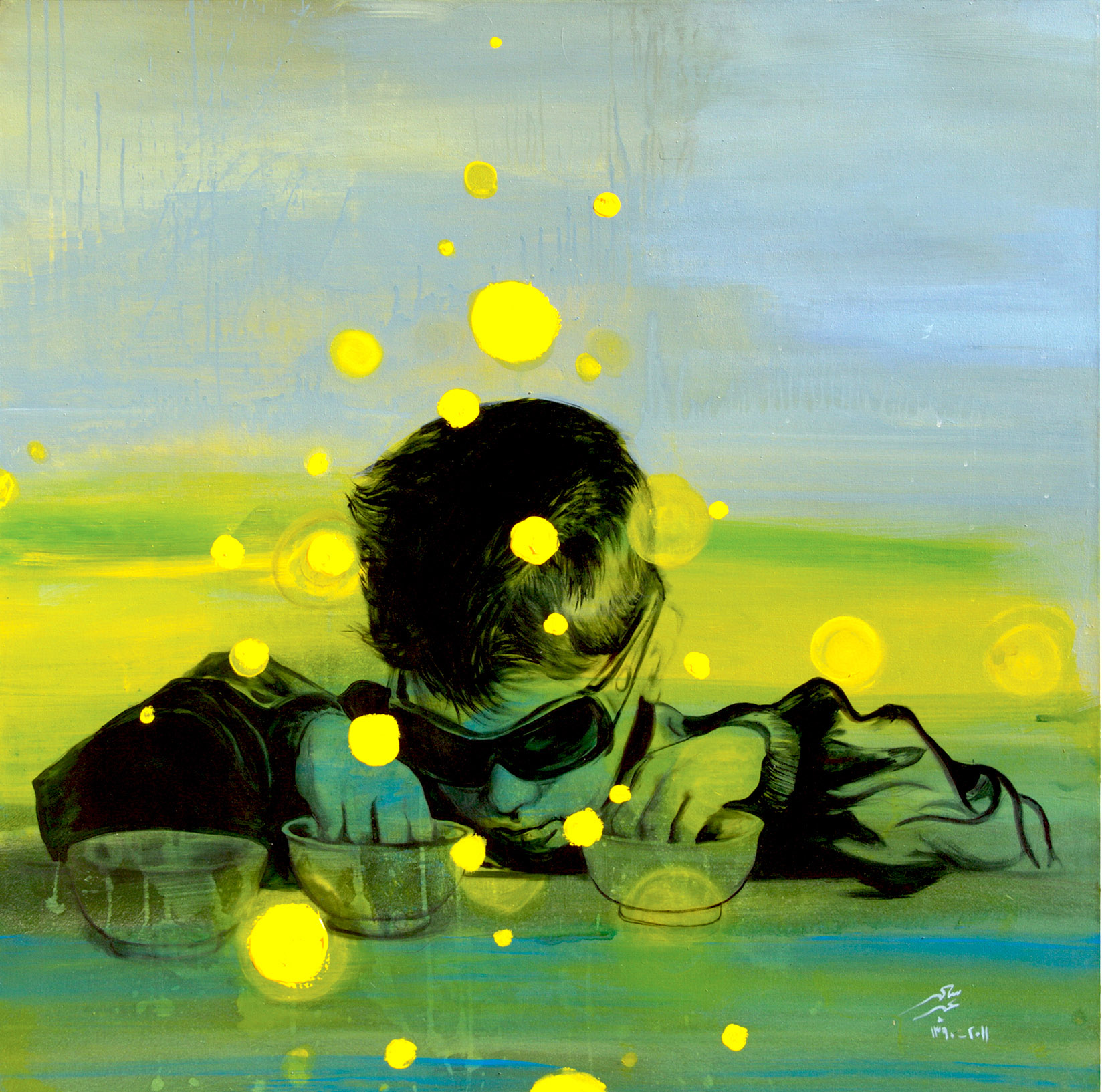 I'm hiding to find, Acrylic  on canvas ,100 x100 cm /2011